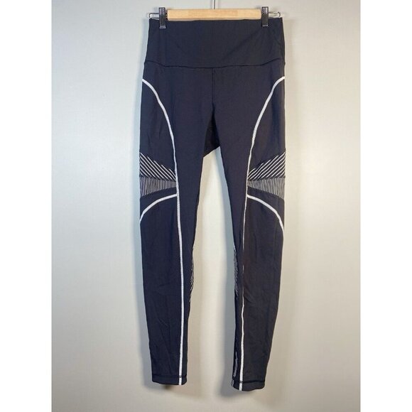 Lululemon Channel Your Energy Tight 28" size 10 Black White High Rise Workout - Picture 1 of 13